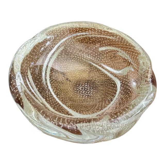 Mid Century Murano Glass Bowl Archimede Seguso For Sale