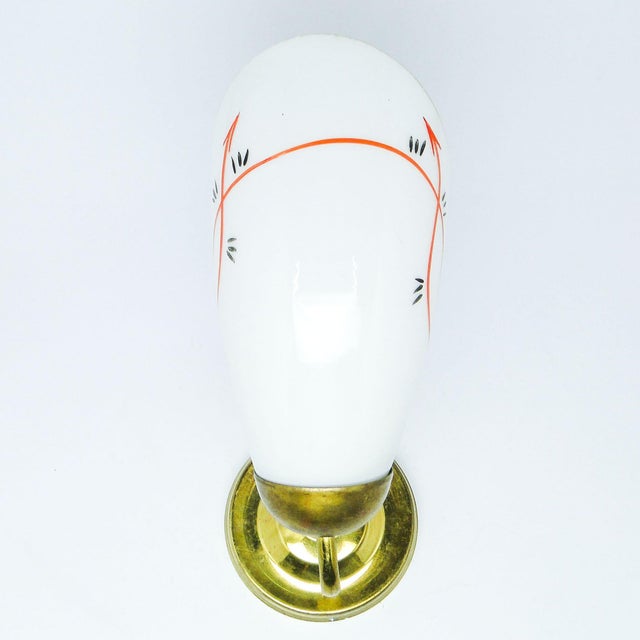 Glass Wall Lamp, Poland, 1950s For Sale - Image 9 of 11