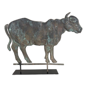 19th Century American Copper Bull Weathervane
