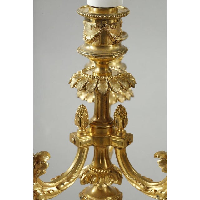 Louis XVI Candelabra in Gilt Bronze, 1900s, Set of 2 For Sale - Image 17 of 18