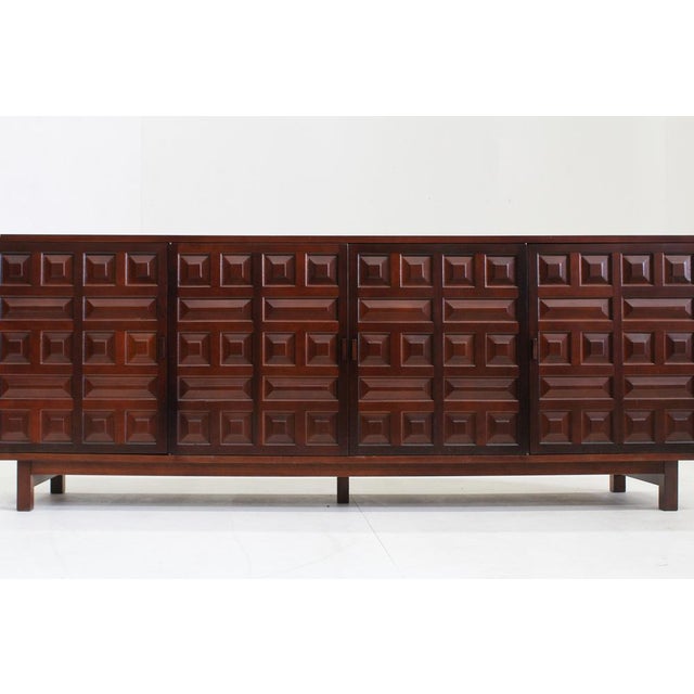 1970s Vintage Spanish Brutalist Sideboard, 1970s For Sale - Image 5 of 9