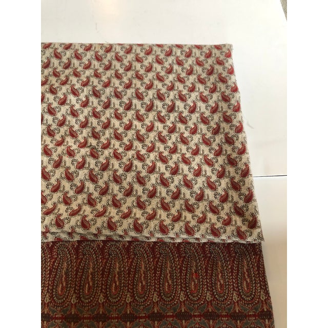 Vintage Paisley Throw From Persia. Floral and paisley wool shawl. Size: 39"75"L