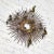 Brutalist Mid 20th Century Wall Sculpture Torch Cut Brass Birds on Starburst Nail Style Silas Seandel or William Bowie For Sale - Image 3 of 13