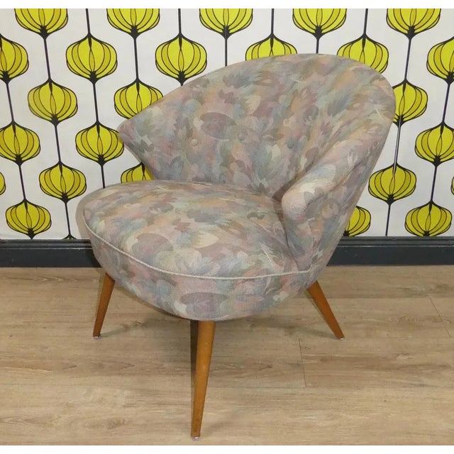 Patterned Cocktail Armchair, 1950s For Sale - Image 10 of 10