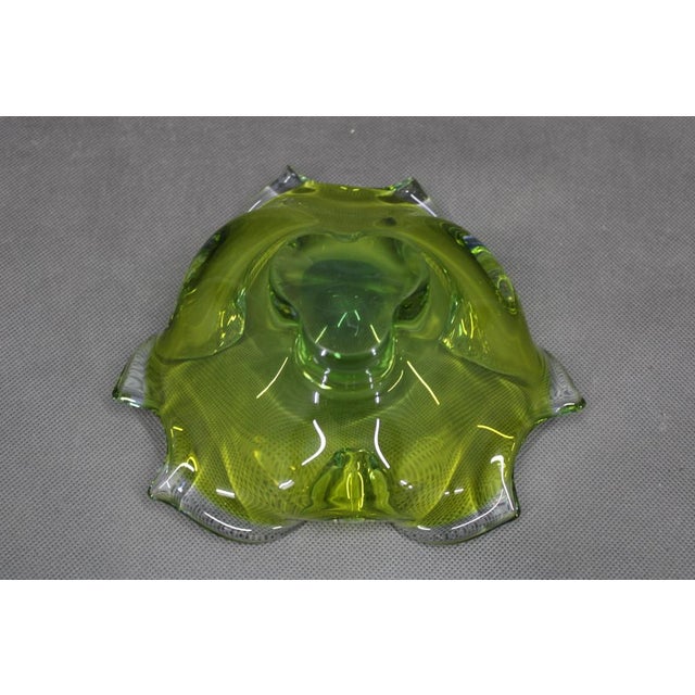 Mid-Century Green Glass Bowl from Josef Michal Hospodka, 1970s For Sale - Image 4 of 7