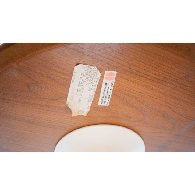 Vintage Knoll International Saarinen Walnut Tulip Side Table For Sale - Image 14 of 14