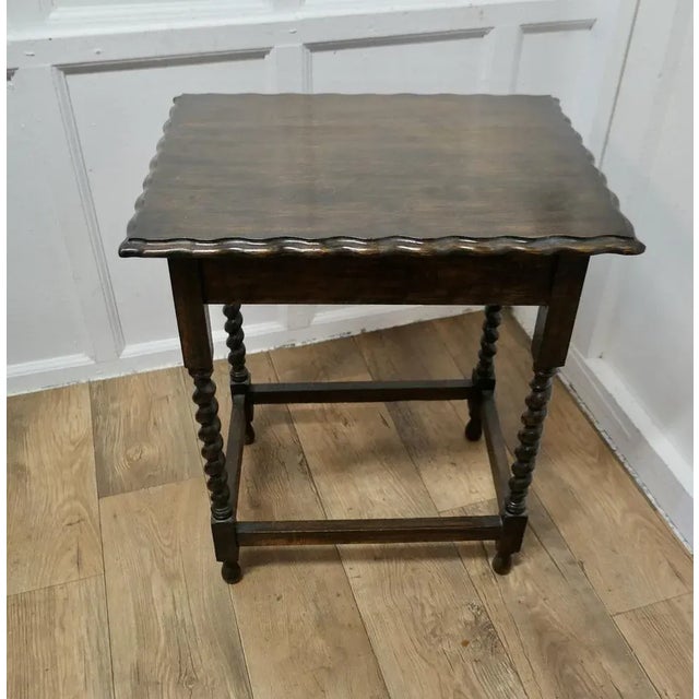 Oak Barley Twist Occasional Canteen Table, 1920s For Sale - Image 6 of 6