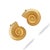 Golden Spiral Seashell Earrings, A Pair For Sale In Miami - Image 6 of 8