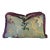 Brunschwig & Fils Fabriano Jade Lumbar Pillows With Purple Pleated Ruffle- Pair For Sale