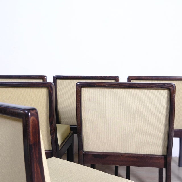 Vintage Chairs in Wood and Fabric, 1970s, Set of 6 For Sale - Image 9 of 18