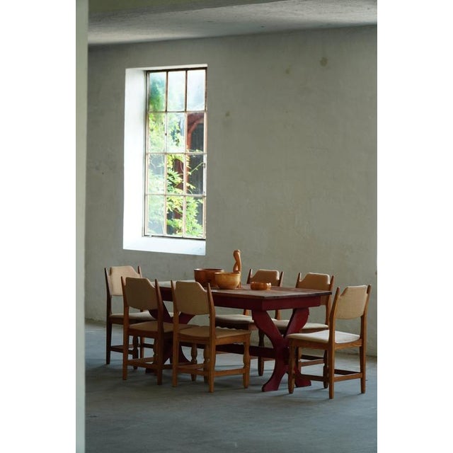 Scandinavian Rustic Farmhouse Dining Table in Red Painted Pine, Sweden, 1920s For Sale - Image 11 of 17