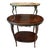 French Style 3-Tier Marble Top Mahogany Accent Table For Sale