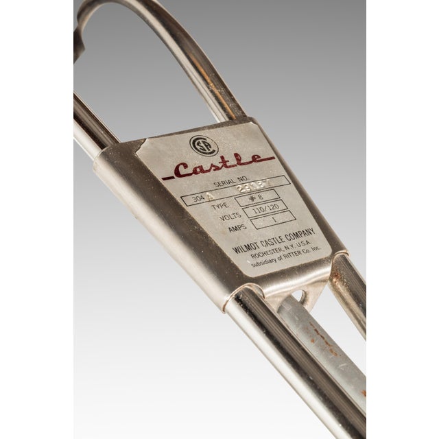 Mid-Century Modern Industrial Patinaed Medical / Surgical 6ft. Floor Lamp by Wilmot Castle, Usa, C. 1960s For Sale - Image 18 of 18