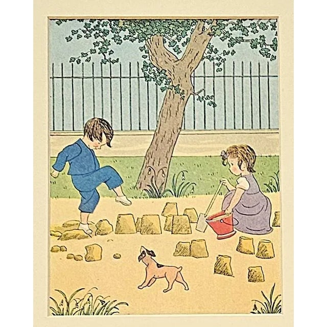 This is an unusual set of 3 French vintage prints that feature young children at play. They originally came from a 1934...