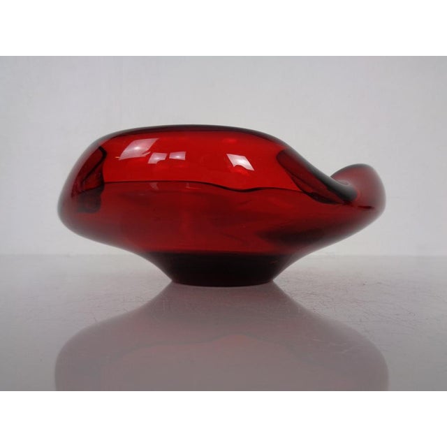Red Sommerso Murano Glass Bowl or Ashtray, Italy, 1960s For Sale - Image 10 of 18