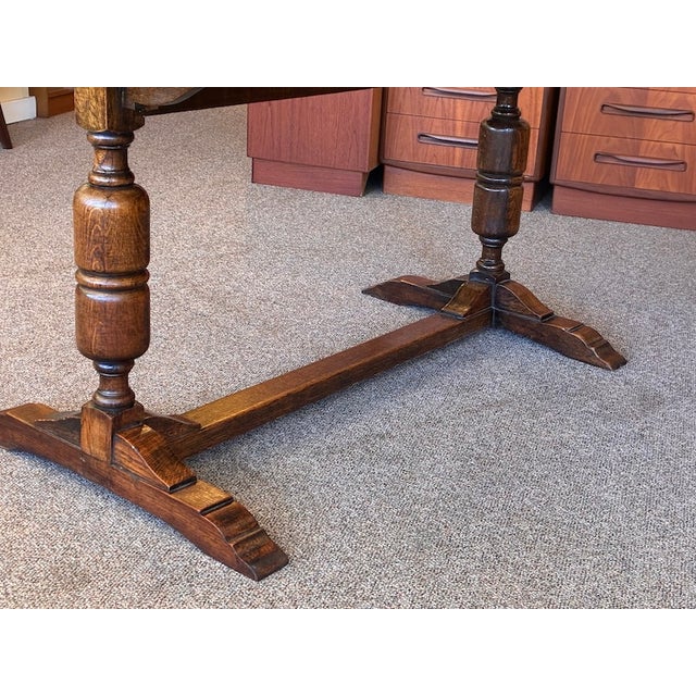 Vintage Jacobean English Oak Refectory Dining Table c.1920 For Sale - Image 4 of 4