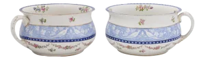 English Booths Blue & White China Bowls Produced for Harrods in London - a Pair