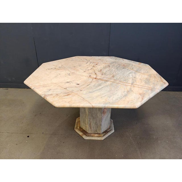 Italian Octagonal Marble Dining Table, 1970s For Sale - Image 11 of 14