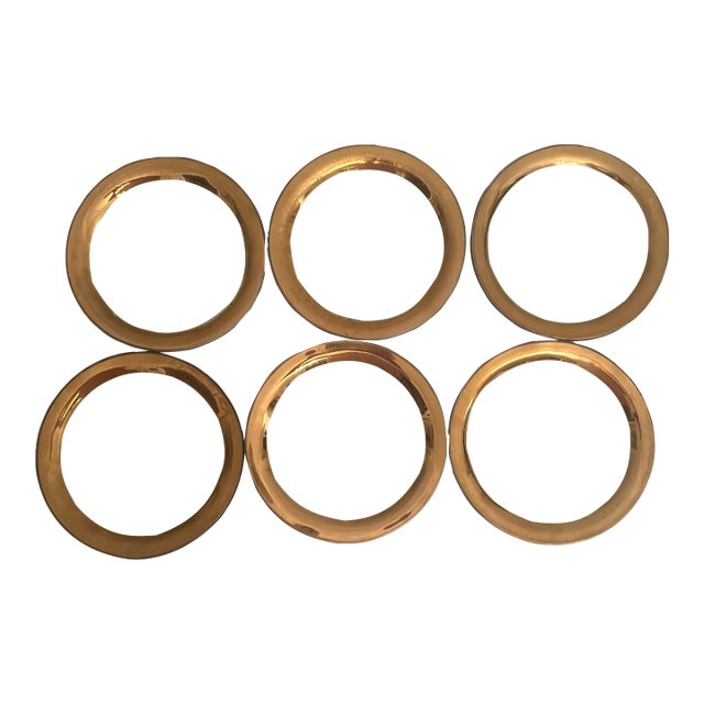 Annieglass, 6 Appetizer or Dessert Plates 7" in Diameter For Sale