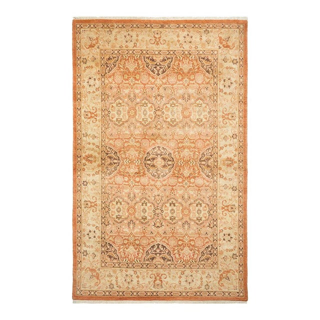 Mogul Collection Hand-Knotted Area Rug - Brown 4' 1" x 6' 7" For Sale - Image 4 of 4