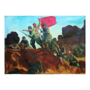 Soviet Army Oil Painting, Great Patriotic War, v. V. Tokarev, 1972 128-179