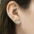 Natural 2 Carat Round Diamond 14k White Gold Screw Back Martini Stud Earring For Sale - Image 9 of 10