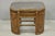 Vintage Hollywood Regency Bentwood Rattan Glass Top Beach House Side Table. Circa Mid 20th Century. Measurements: 20.5" H...