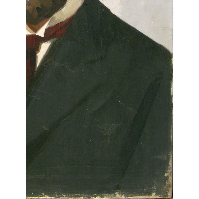 Soviet Man Oil Painting, Socialist Realism Portrait, Ukrainian Art 80-60 For Sale - Image 6 of 6