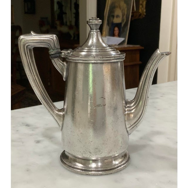 Metal New Orleans - Solari’s La Louisiane Restaurant 1930’s Reed & Barton Hotel Silver Soldered Teapot for Collectors & Southern Entertaining - Pics! For Sale - Image 7 of 12