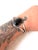 Lovely vintage sterling silver and Onyx cuff bracelet.
