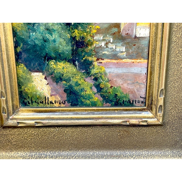 Gold Felipe Gil Gallango, Spanish 1868 - 1938, Pair of Landscapes For Sale - Image 8 of 9