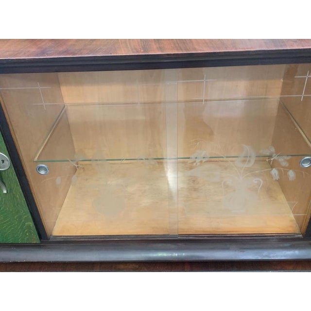 Art Deco Rosewood Green Sideboard, 1930s For Sale - Image 9 of 11