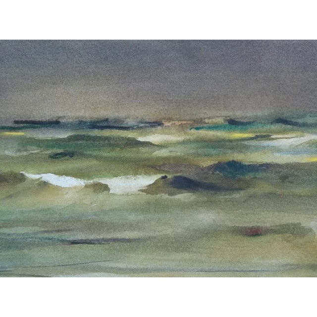 Morning at the sea. 2020. Watercolor, paper, 40 x 62 cm Sea with waves in yellow colors Zigmunds Šņore was born in 1942 in...