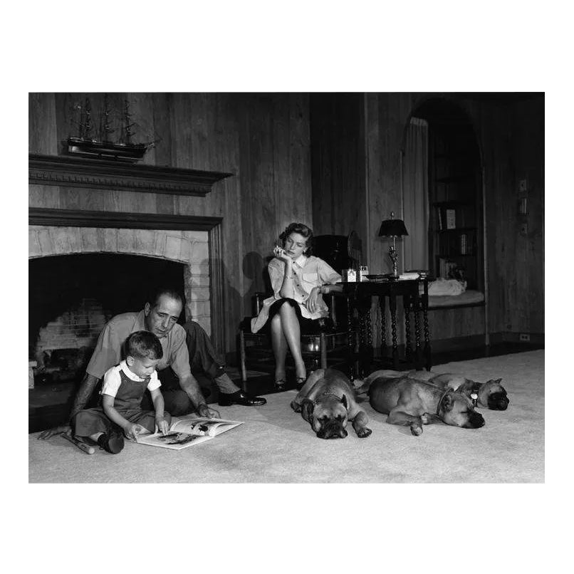Humphrey Bogart, Lauren Bacall and Their Son, Stephen, at Home 1952 ...