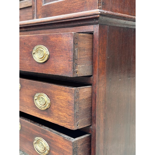 Small Antique George III Oak Housekeepers Cabinet, C1770 For Sale - Image 10 of 13