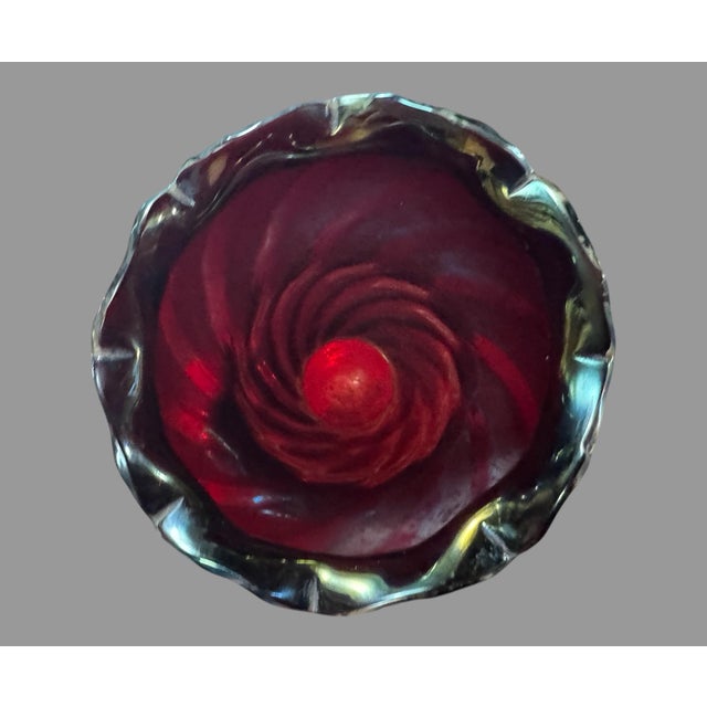 Early 20th Century Antique Victorian 13" Swirled & Iridized Art Glass Vase For Sale - Image 5 of 7