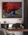 The oil painting on Canvas titled ""Poppies are Red"" radiates with a bold, emotive intensity that instantly captures the...