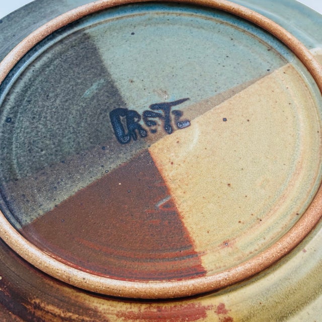 Bill Creitz Studio Pottery Large Plate For Sale - Image 11 of 12