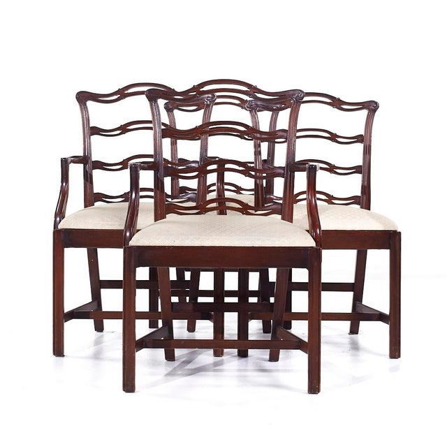 Stickley Mid Century Dining Chairs - Set of 4 Each armless chair measures: 20 wide x 19.75 deep x 36.5 high, with a seat...