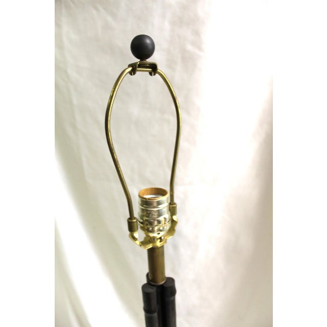 1990s 1990s Bamboo Design Table Lamp Bronze For Sale - Image 5 of 7
