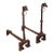 Pair of Wrought Iron Dog Head Andirons For Sale