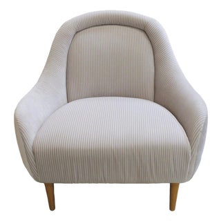 Crate & Barrel 'Amalie' Small Space Chair - Light Gray For Sale