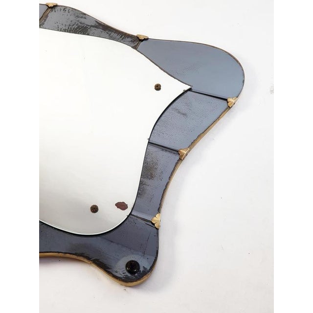 Large Mid-Century Modern Butterfly Wall Mirror, Italy, 1950s For Sale - Image 4 of 14