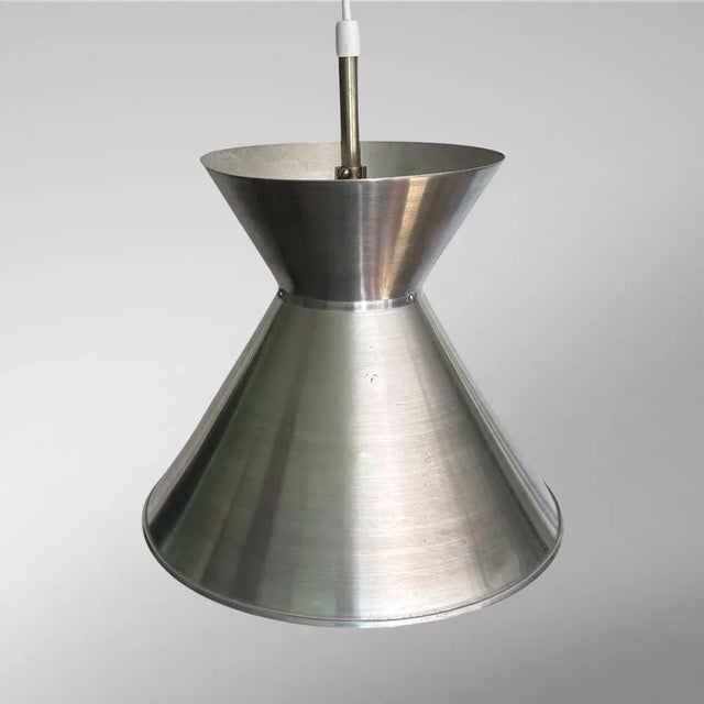 Louis Poulsen Vintage Laboratory Pendant Lamp by Mogens Koch for Louis Poulsen, 1950s For Sale - Image 4 of 10