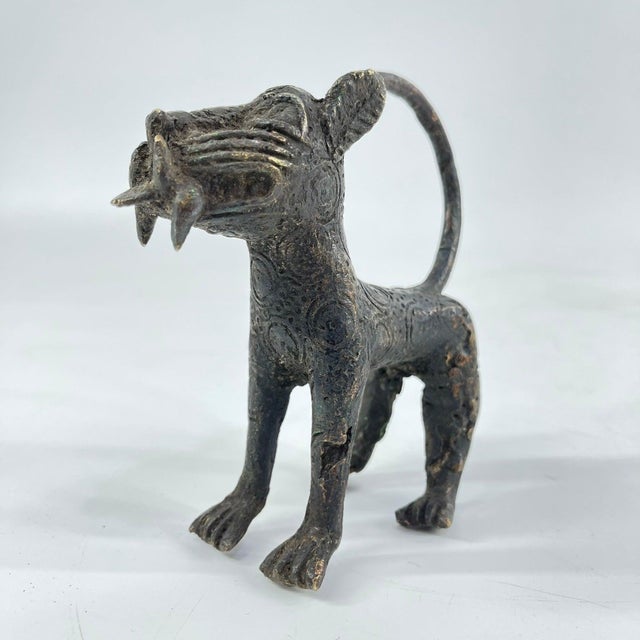 Early 20th Century Benin Bronze Leopard Nigeria For Sale In Denver - Image 6 of 8