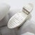 Metal Vintage Italian Handmade Silver Shoe With Ribbon Dollhouse Miniature Collectible For Sale - Image 7 of 10