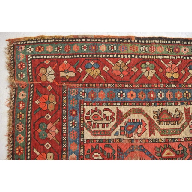 Antique Caucasian Runner Rug , 3.9 x 10.9 For Sale - Image 10 of 11