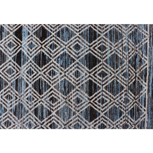 Afghan Modern Geometric Rug by Keivan Woven Arts, 10'9 X 13'9 For Sale - Image 10 of 14