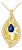 14K Pink Rose Gold Sapphire Yellow Diamond Pendant Necklace Estate For Sale