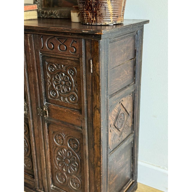 Antique English Charles Regina Cupboard For Sale In Denver - Image 6 of 7